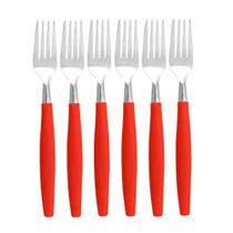 Jogo De Talheres Garfos 6 Peças Cabo De Plástico Inox Berlim Jogo De Talheres Garfos 6 Peças Cabo De Plástico Inox Berlim