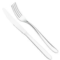 Jogo de Talheres Garfos e Facas 24 Peças Inox Faqueiro Turim Brinox Mesa Posta Almoço Jantar