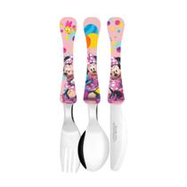 Jogo de Talheres Infantil Aço Inox Minnie 3 Peças Prime - Simonaggio