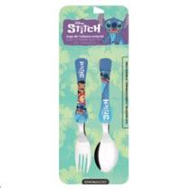Jogo de Talheres Infantil em Aço Inoxidável Stitch 2 Peças - Simonaggio