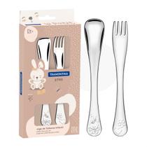 Jogo De Talheres Infantil Tramontina Com 2 PeÇas Em AÇo Inox Jogo De Talheres Infantil Tramontina Com 2 PeÇas Em AÇo Inox