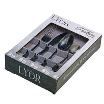 Jogo de Talheres Inox Black 24 Peças - Lyor