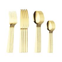 Jogo De Talheres Inox Dourado 16Pcs