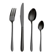 Jogo De Talheres Inox Luxo 16 Peças Dourado Preto E Rosê Jogo De Talheres Inox Luxo 16 Peças Dourado Preto E Rosê