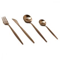 Jogo de talheres inox preto 16pcs