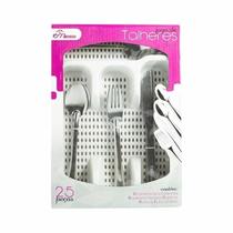 Jogo de Talheres Inox Silver 25Pçs C/Suporte 132190