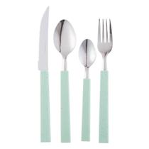 Jogo de talheres Jardim Inox Cabo plastico verde 25 pecas -Dynasty