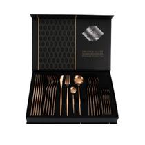 Jogo de Talheres Luxo Inox 24 Peças Colher Garfo Faca Jogo de Talheres Luxo Inox 24 Peças Colher Garfo Faca