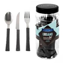 Jogo de Talheres Martinazzo Urbano 24Pç - Preto Infinity