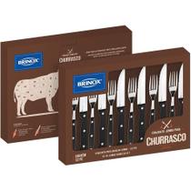 Jogo de Talheres para Churrasco Brinox Jumbo 12 Peças Preto Jogo de Talheres para Churrasco Brinox Jumbo 12 Peças Preto