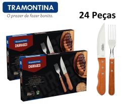 Jogo de Talheres Para Churrasco Jumbo 24 Peças Tramontina Dynamic Jogo de Talheres Para Churrasco Jumbo 24 Peças Tramontina Dynamic