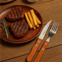 Jogo De Talheres Para Churrasco Tramontina Dynamic 12 Peças Inox Cabo De Madeira