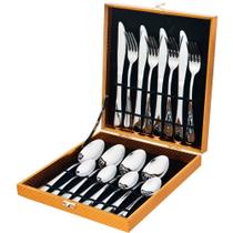 Jogo de Talheres Silver - 16 peças - Jogo de Talheres Completo com Detalhes Elegantes - Vintage com Toque de Luxo!