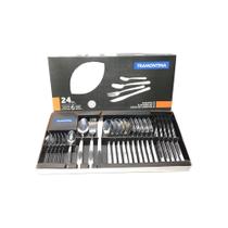 Jogo De Talheres Tramontina 24 Peças Búzios Faqueiro Inox Jogo De Talheres Tramontina 24 Peças Búzios Faqueiro Inox