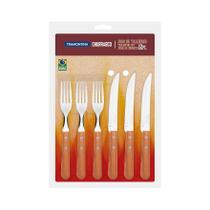 Jogo de Talheres Tramontina Churrasco com Lâminas em Aço Inox e Cabos de Madeira Natural 12 Peças Jogo de Talheres Tramontina Churrasco com Lâminas em Aço Inox e Cabos de Madeira Natural 12 Peças