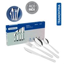 Jogo De Talheres Tramontina Colher Faca Garfo 24 Peças Búzios Inox Tramontina