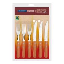 Jogo de Talheres Tramontina Dynamic 12 Peças Natural Wood