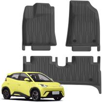 Jogo De Tapete Automotivo Bandeja De Borracha Para Carro Mini Dolphin Conjunto com 3 peças Ekap