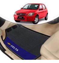 Jogo De Tapete Borracha Automotivo Chevrolet Celta Lado Azul