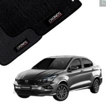 Jogo De Tapete Borracha P/ Fiat Cronos 17 A 23 Com Logo
