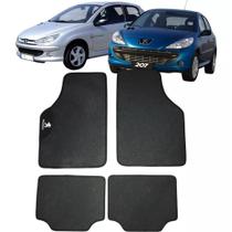 Jogo de Tapete Borracha PVC Universal Peugeot 4 Peças Preto