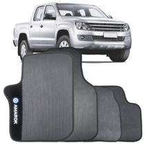 Jogo de Tapete Borracha Pvc Volkswagen Amarok 2010 A 2016 Preto Bordado Carpete Antiderrapante Impermeável