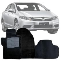 Jogo De Tapete Carpete Bordado Logo New Civic 2007 2008 2009 2010 2011 2012 2013