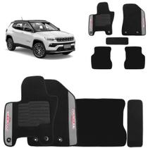 Jogo de Tapete Carpete Jeep Compass 2016 a 2018 Preto Bordado Jogo de Tapete Carpete Jeep Compass 2016 a 2018 Preto Bordado
