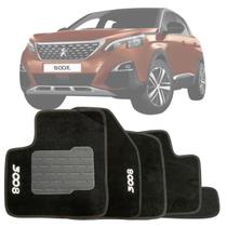 Jogo de tapete carpete preto peugeot 3008 2017 á 2022