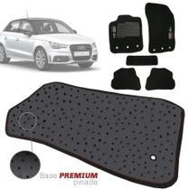 Jogo de Tapete Carpete Tevic Pinado Audi A1 2011 12 13 14 15 Impermeável Lavável Logo Bordado 5 Peças