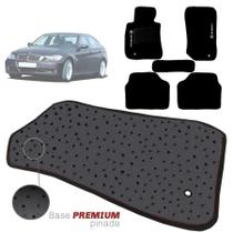 Jogo de Tapete Carpete Tevic Pinado Bmw 330 330i 2000 01 02 03 04 05 06 07 Impermeável Lavável Logo Bordado 5 Peças