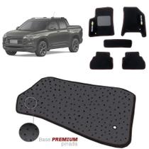 Jogo de Tapete Carpete Tevic Pinado Chevrolet Montana 2023 24 Impermeável Lavável Logo Bordado 5 Peças