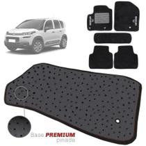 Jogo de Tapete Carpete Tevic Pinado Citroen Air Cross Aircross 2010 11 12 13 14 15 16 17 18 Impermeável Lavável Logo Bordado 5 Peças