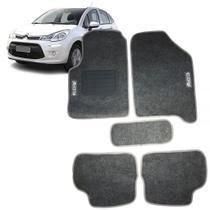 Jogo de Tapete Citroen C3 13/20 Bordado Com Logo 5 Peças Cinza