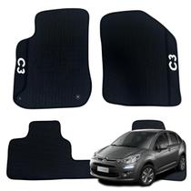 Jogo de Tapete Compatível com C3 Kit Automotivo 2013 2014 2015 2016 2017 2018 2019 2020 2021 2022