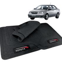 Jogo de Tapete Corolla 2003 a 2008 Borracha Com Logo