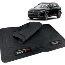 Jogo de Tapete Corolla Cross 2022 a 2023 Borracha Com Logo