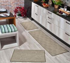 Jogo de Tapete Cozinha Bege Creme Sisal 3 Pç 1,50 Passadeira - Lancer Jogo de Tapete Cozinha Bege Creme Sisal 3 Pç 1,50 Passadeira - Lancer