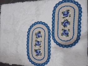 Jogo de tapete crochê