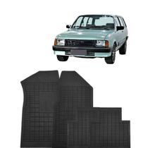Jogo de Tapete de Borracha Chevrolet Chevette 1973 até 1993 4 Peças Preto
