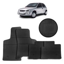 Jogo de Tapete de Borracha Preto para Chevrolet Corsa 1994 a 2016 4 Peças - Carfloor D024.0
