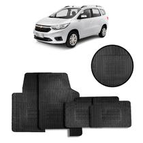 Jogo de Tapete de Borracha Preto para Chevrolet Spin 2012 em Diante 4 Peças - Carfloor G007.0