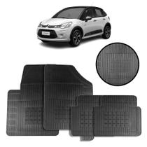 Jogo de Tapete de Borracha Preto para Citroen C3 2003 a 2018 4 Peças - Carfloor G061.0