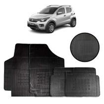 Jogo de Tapete de Borracha Preto para Fiat Mobi Todos Modelos 4 Peças - Carfloor G015.0