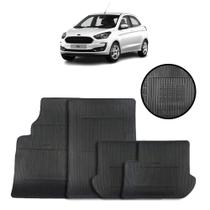 Jogo de Tapete de Borracha Preto para Ford Ka 2015 a 2023 4 Peças - Carfloor G005.0