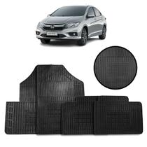 Jogo de Tapete de Borracha Preto para Honda City 2015 a 2022 4 Peças - Carfloor G050.0