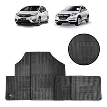 Jogo de Tapete de Borracha Preto para Honda Fit / Hrv 2015 a 2022 4 Peças - Carfloor G017.0 - DAUD