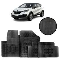 Jogo de Tapete de Borracha Preto para Renault Captur 2017 a 2022 4 Peças - Carfloor G070.0