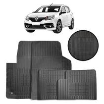 Jogo de Tapete de Borracha Preto para Renault Sandero 2007 a 2014 4 Peças - Carfloor G012.0