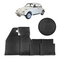 Jogo de Tapete de Borracha Preto para Volkswagen Fusca 1959 a 1996 4 Peças - Carfloor D001.0